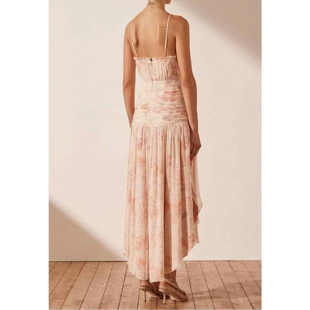 Free People Shona Joy Faye Midi Dress Size 0 NWT Cross Front - Picture 2 of 9